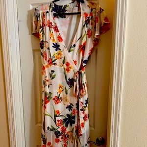 Beautiful Floral Wrap around dress